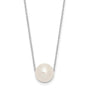 14K White Gold 10-11mm Semi-Round White FWC Pearl Rope Necklace
