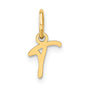 14KY Upper case Letter T Initial Charm