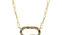 EFFY 14K YELLOW GOLD ,NATURAL CEYLON SAPPHIRE,ORANGE SAPPHIRE,PINK SAPPHIRE,NATURAL RUBY,TSAVORITE,YELLOW SAPPHIRE NECKLACE