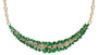 EFFY 14K YELLOW GOLD DIAMOND,NATURAL EMERALD NECKLACE