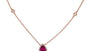 EFFY 14K ROSE GOLD DIAMOND,NATURAL RUBY NECKLACE