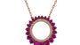 EFFY 14K ROSE GOLD DIAMOND,NATURAL RUBY NECKLACE