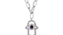 EFFY 14K WHITE GOLD DIAMOND,NATURAL SAPPHIRE NECKLACE