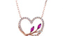 EFFY 14K ROSE GOLD DIAMOND,NATURAL RUBY NECKLACE