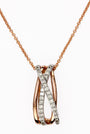Effy 14K Wht/Rose Gd Diamond Pendant