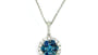 EFFY 14K WHITE GOLD DIAMOND,BLUE DIAMOND, PENDANT