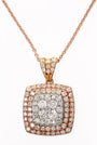 Effy 14K Wht/Rose Gd Diamond Pendant
