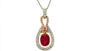 EFFY 14K WHITE and ROSE GOLD DIAMOND,TANZANITE PENDANT