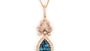 EFFY 14K ROSE GOLD DIAMOND,BLUE DIAMOND, PENDANT