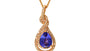 EFFY 14K ROSE GOLD DIAMOND,TANZANITE PENDANT