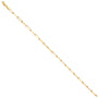 14K Yellow Gold 2.7mm Triangle Diamond-Cut Paperclip Chain