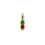 14K Yellow Gold CZ 2-Stone Month Pendant