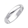 14K White Gold 3mm Plain Wedding Band