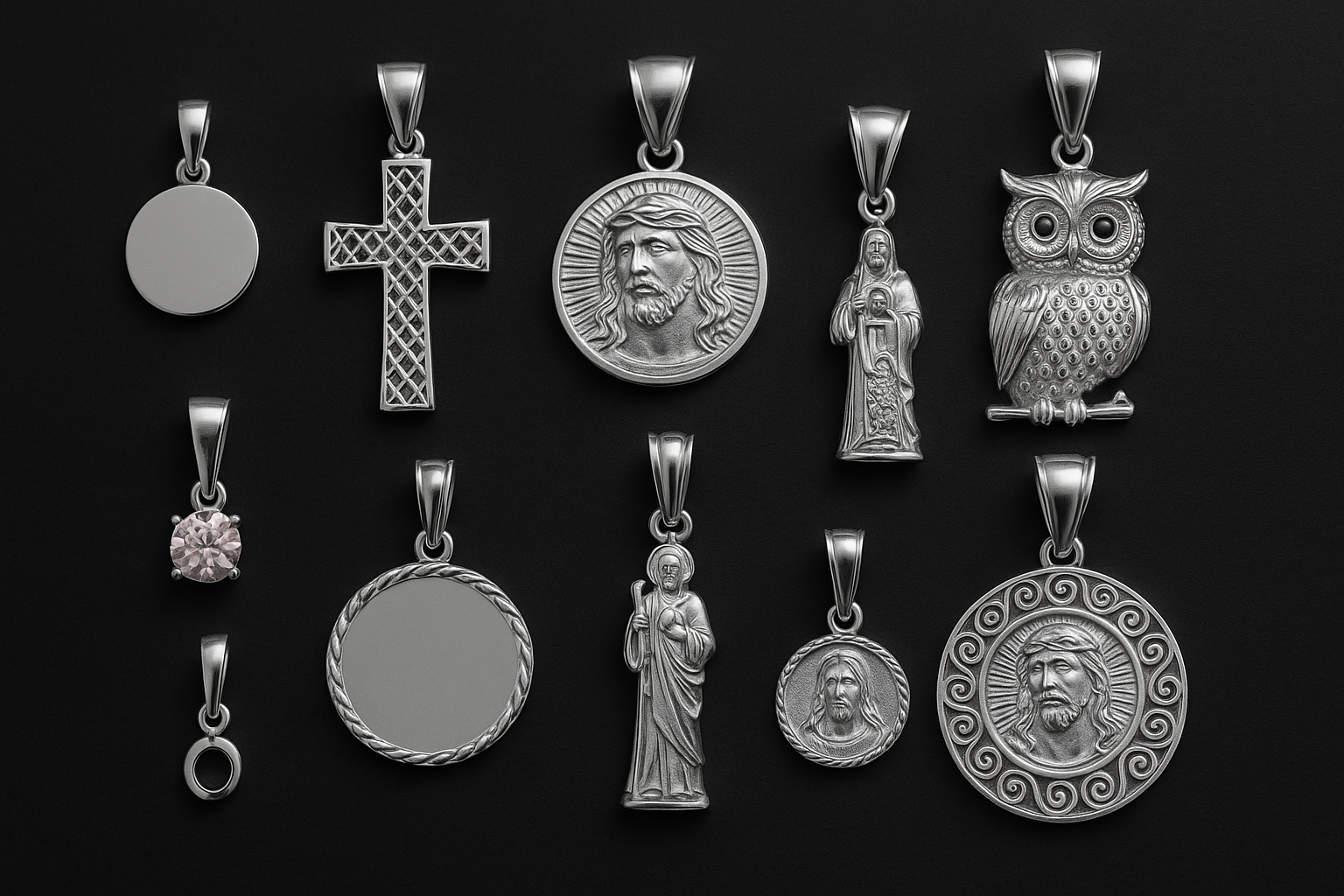 All Silver Pendants