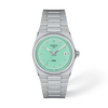 Light green dial · Grey bracelet