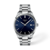 Blue dial · Grey bracelet