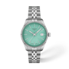 Light green dial · Grey bracelet