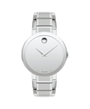 silver mirror Museum with concave dot · stainless steel link bracelet