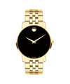 black Museum with concave dot · yellow PVD-finished stainless steel link bracelet · 0607203