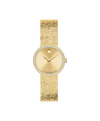 yellow gold Museum with concave dot · mesh bracelet light yellow gold PVD-finished stainless steel