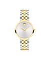 silver white Museum with concave dot · link bracelet stainless steel and light yellow PVD-finished stainless steel