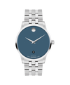 blue Museum with concave dot · link bracelet stainless steel