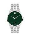 green Museum with concave dot · link bracelet stainless steel