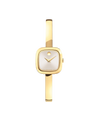 champagne Museum with concave dot · bangle bracelet light yellow gold PVD-finished stainless steel