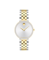 silver white Museum with concave dot · link bracelet stainless steel and light yellow PVD-finished stainless steel