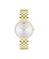 silver white Museum with concave dot · link bracelet light yellow gold PVD-finished stainless steel