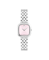 mauve blush Museum with concave dot · link bracelet stainless steel