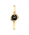 black Museum with concave dot · bangle bracelet light yellow gold PVD-finished stainless steel