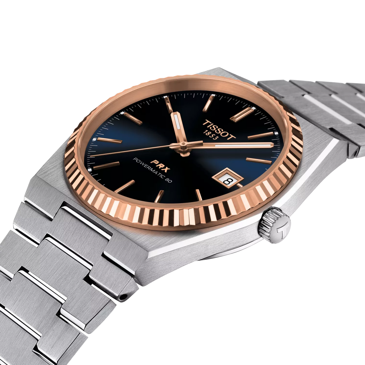 Tissot PRX Gold 40mm T931.407.41.041.00 — detail view