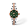 Green dial · Grey and Rose Gold bracelet