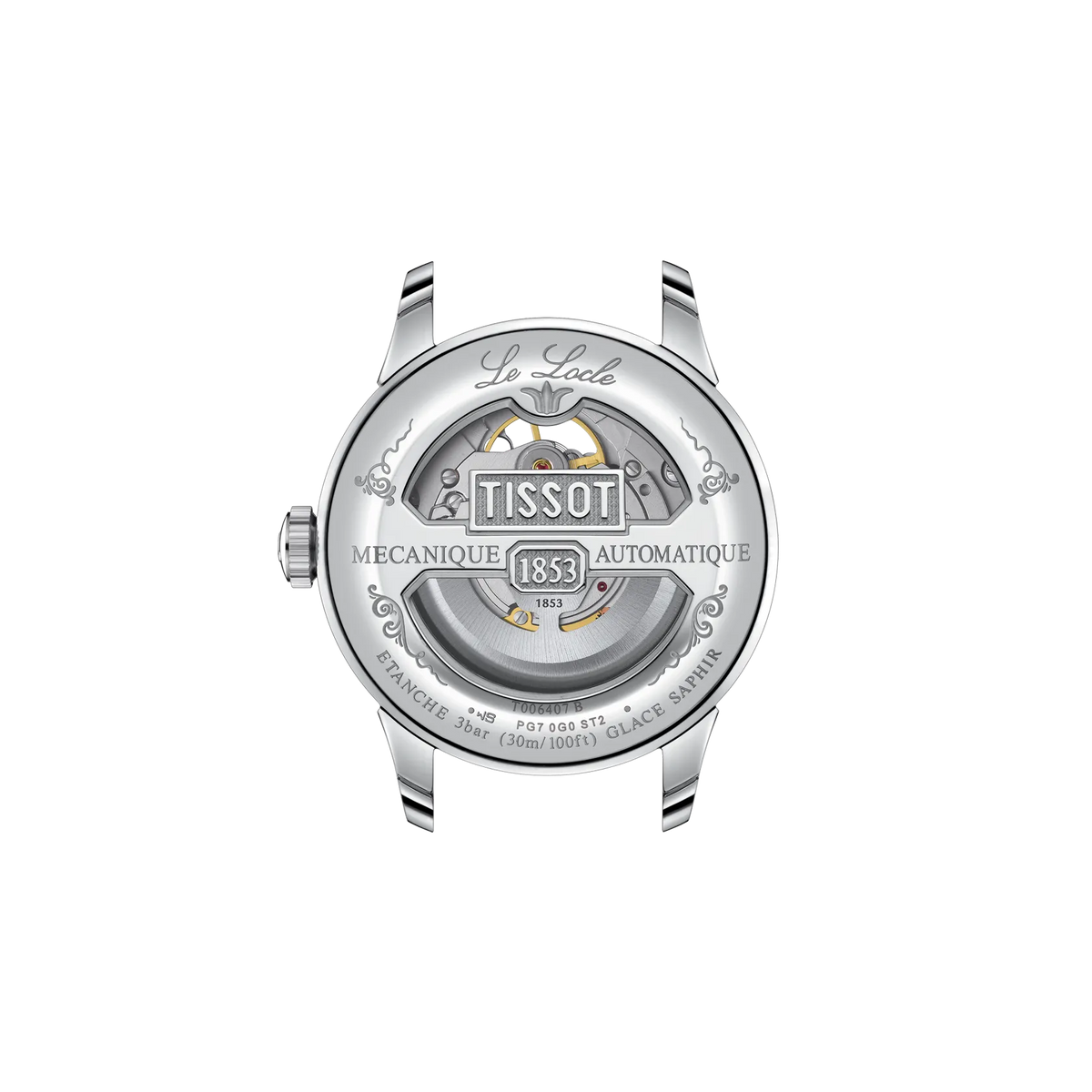 Tissot Le Locle Open Heart 39.3mm T006.407.11.033.02 — detail view