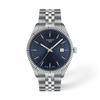 Blue dial · Grey bracelet