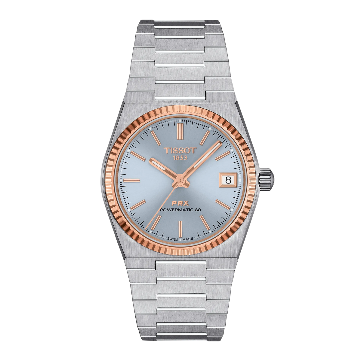 Tissot PRX Gold 35mm T931.207.41.351.00 — detail view