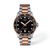 Black dial · Grey and Rose Gold bracelet