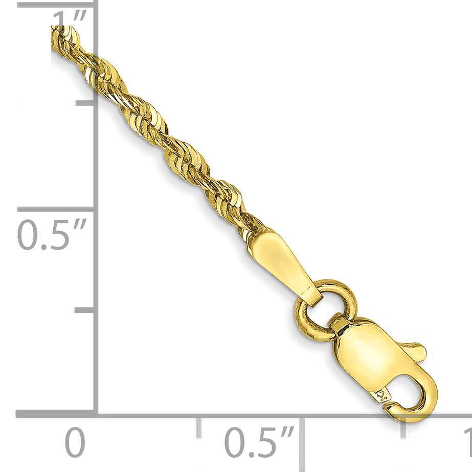 10k 1.8mm Extra-Light D/C Rope Chain Anklet