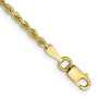 10k 2mm Diamond-cut Rope Chain Anklet