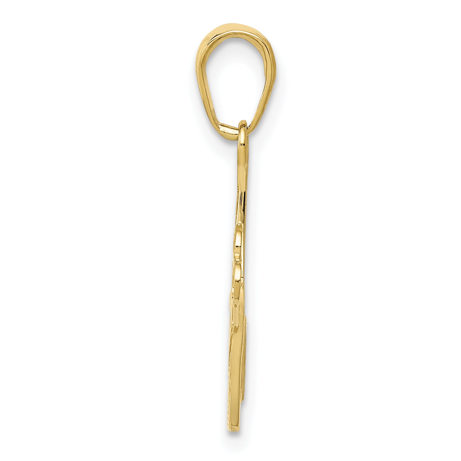 10K Comb and Scissors Charm