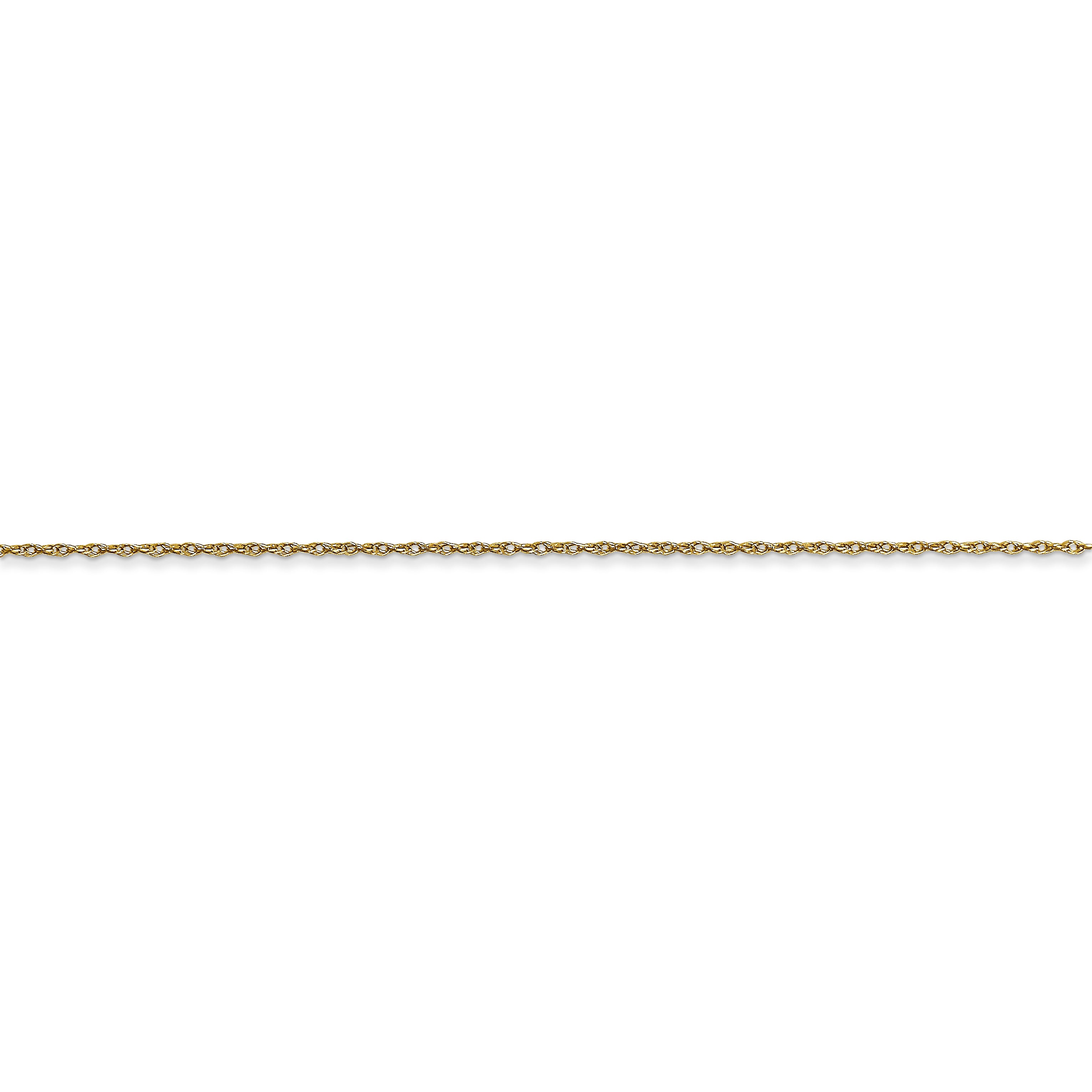10k .5mm Carded Cable Rope Chain