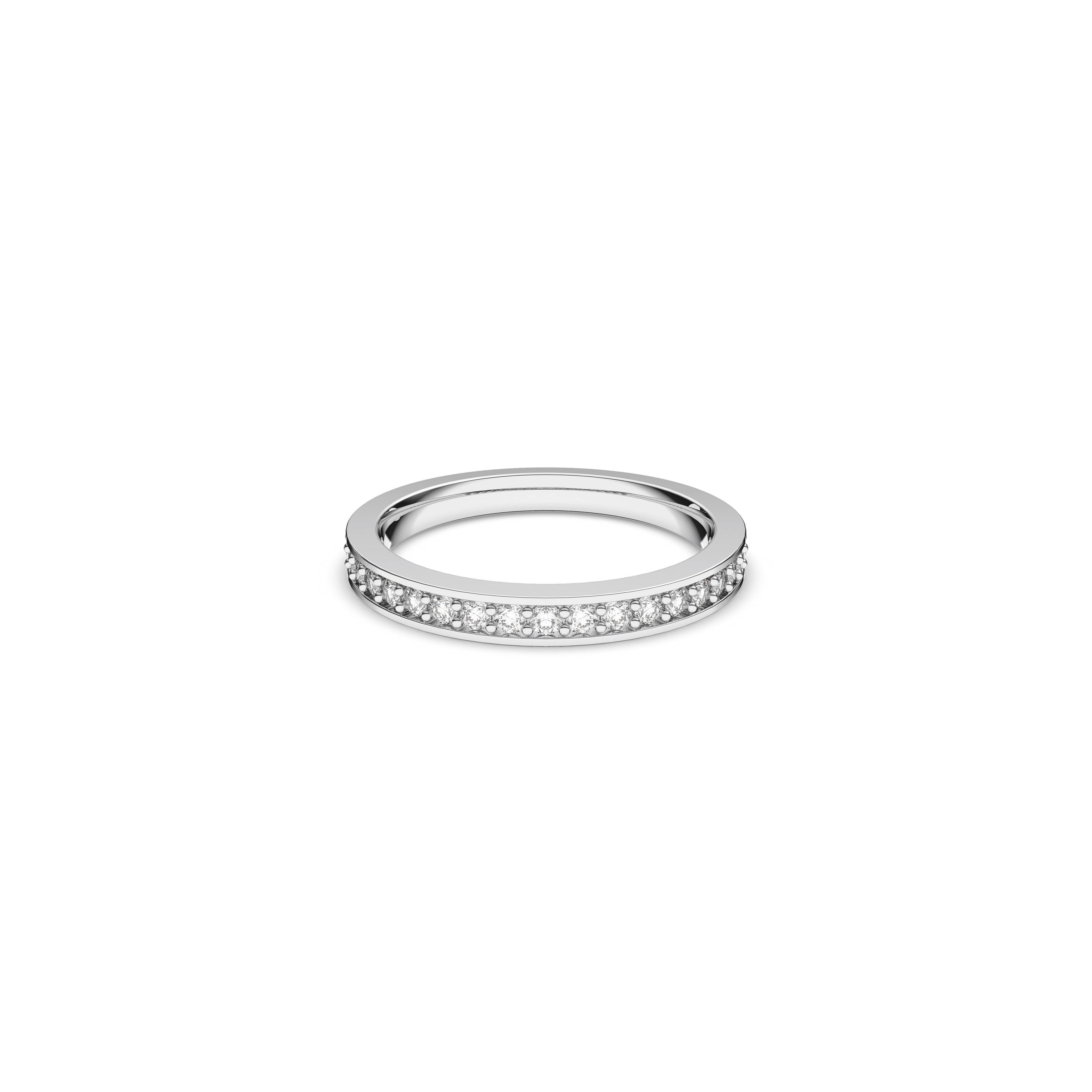 Swarovski Matrix ring, White, Rhodium plated — article 1121065
