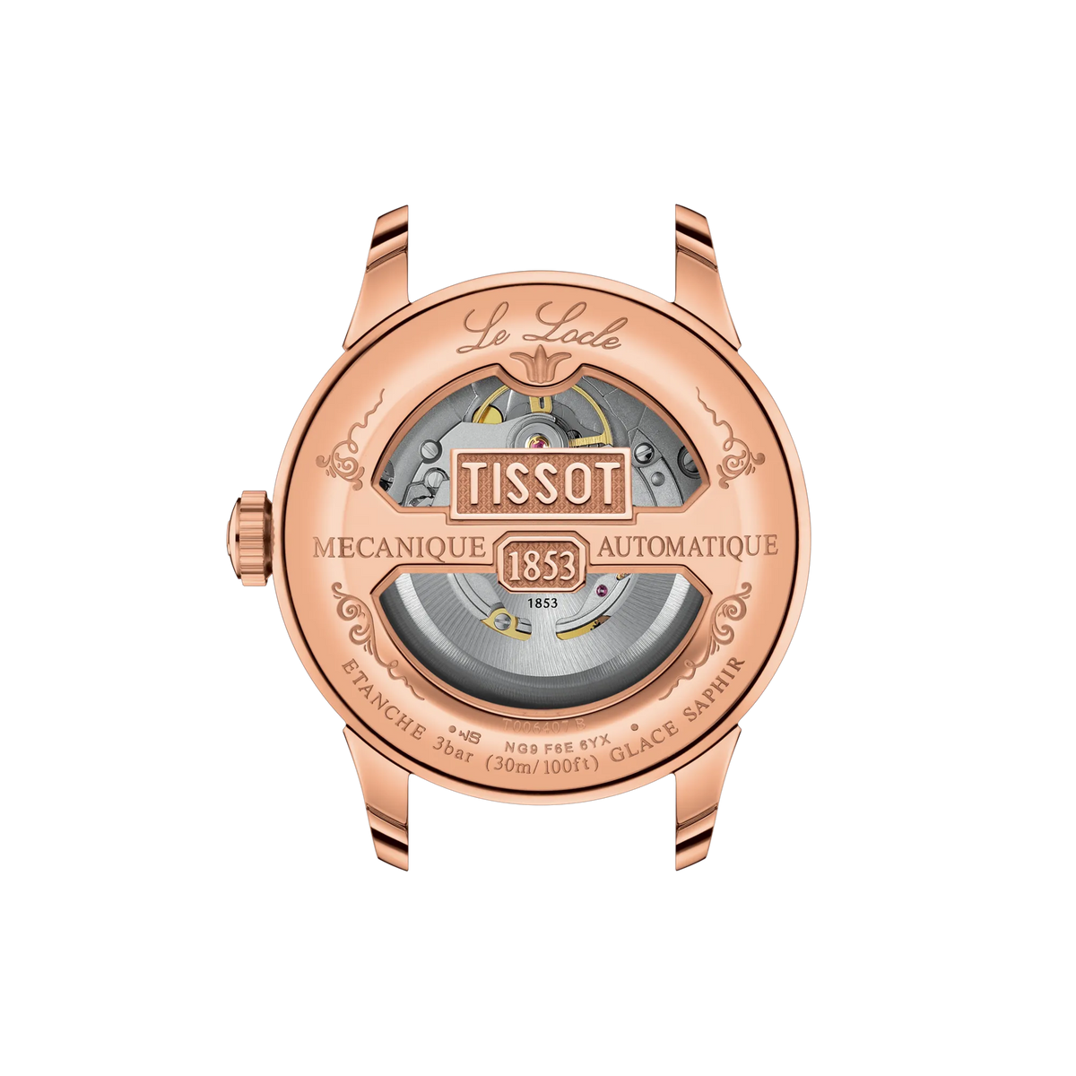 Tissot Le Locle 39.3mm T006.407.33.093.00 — detail view