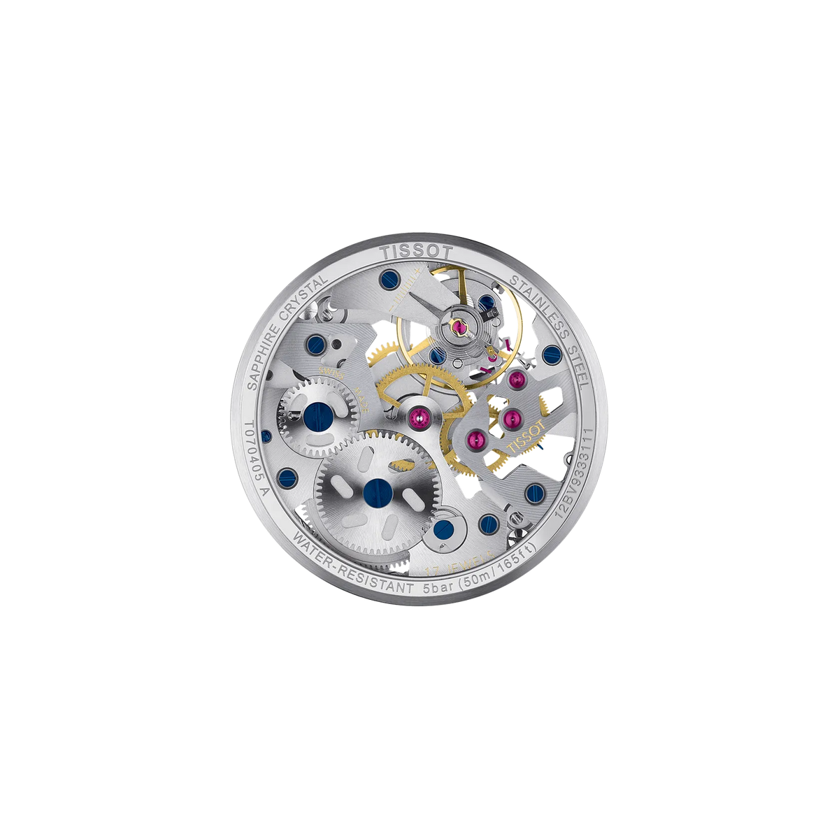 Tissot T-Complication Skeleton 43mm T070.405.16.411.00 — detail view