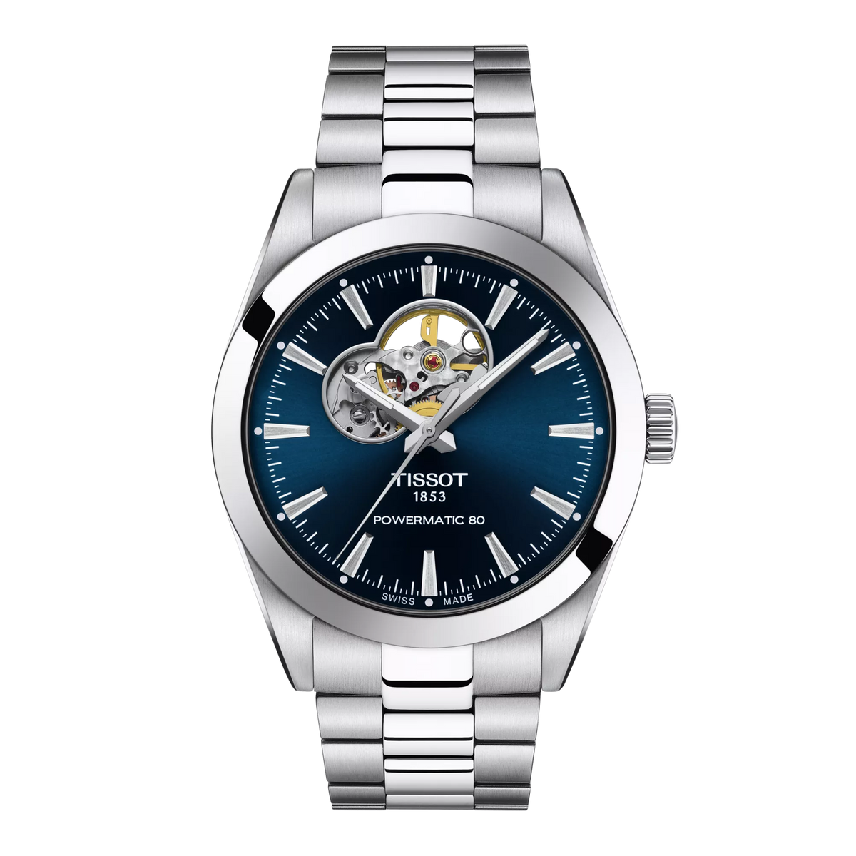 Tissot Gentleman Open Heart 40mm T127.407.11.041.01 — detail view