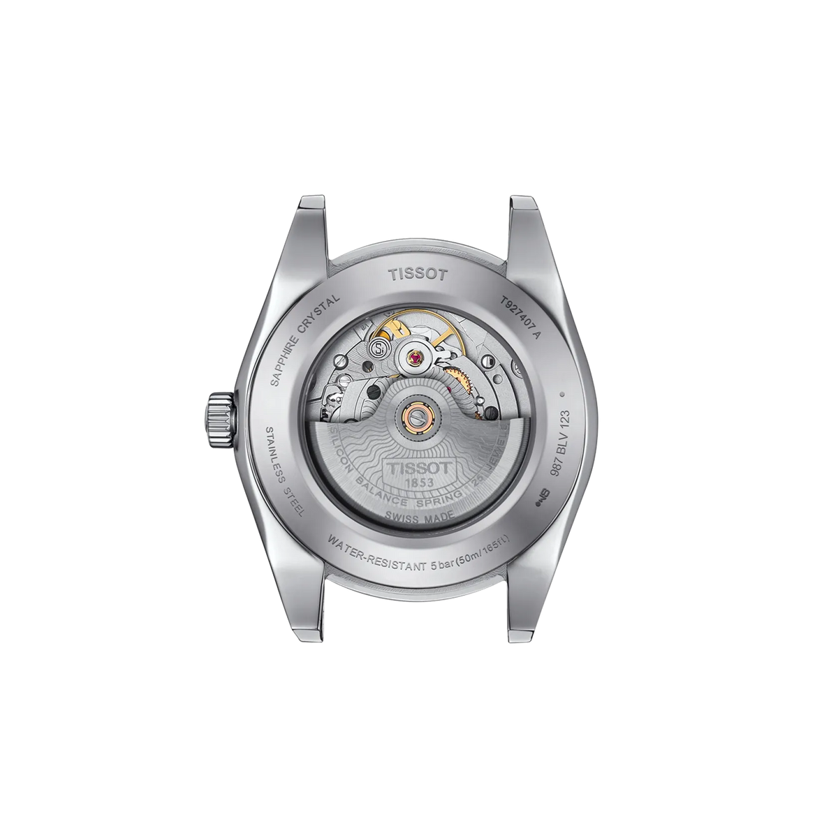 Tissot Gentleman Gold bezel 40mm T927.407.46.041.00 — detail view