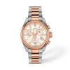 White mother-of-pearl dial · Grey and Rose Gold bracelet