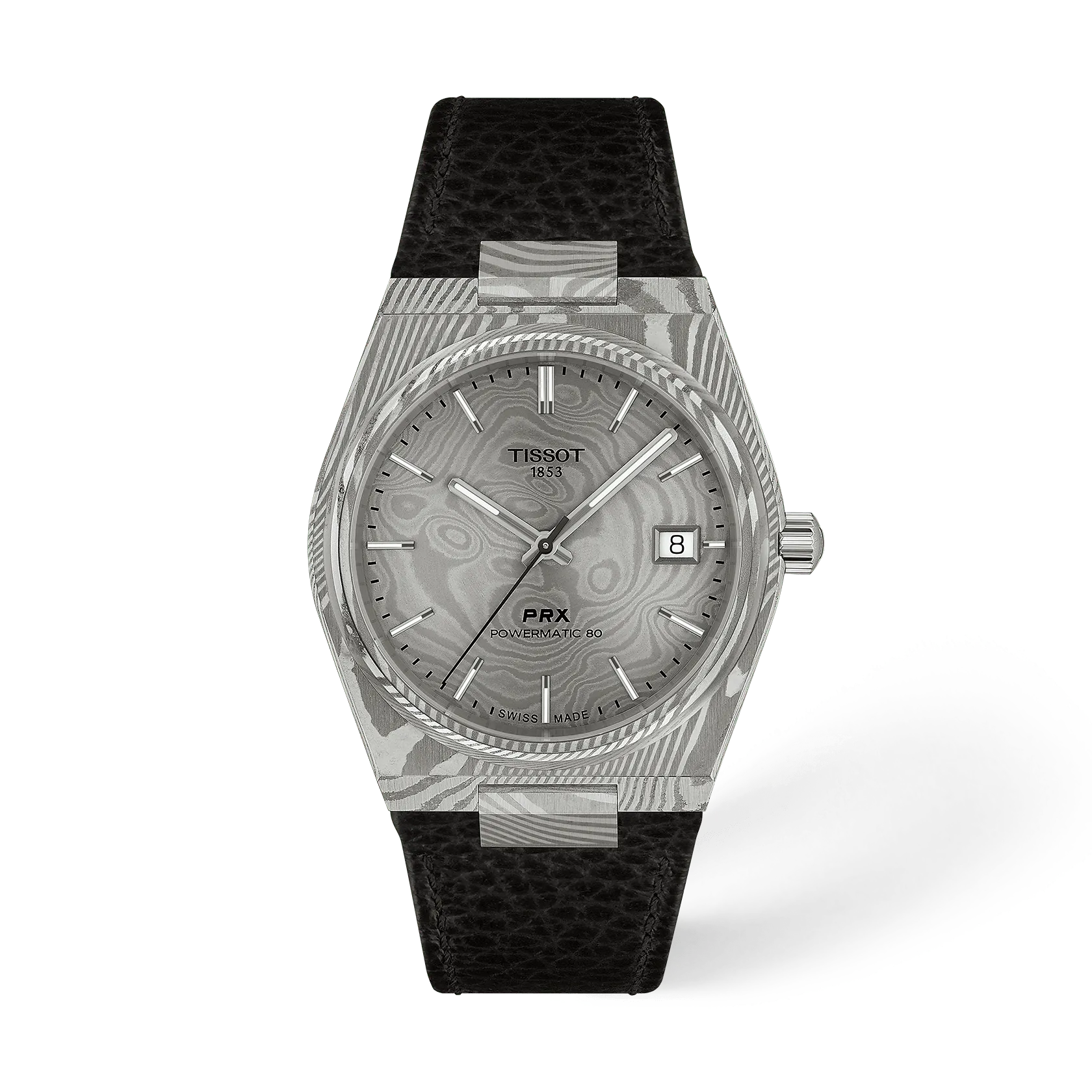 Tissot PRX Damascus Steel 38mm T137.807.96.081.00 — product view