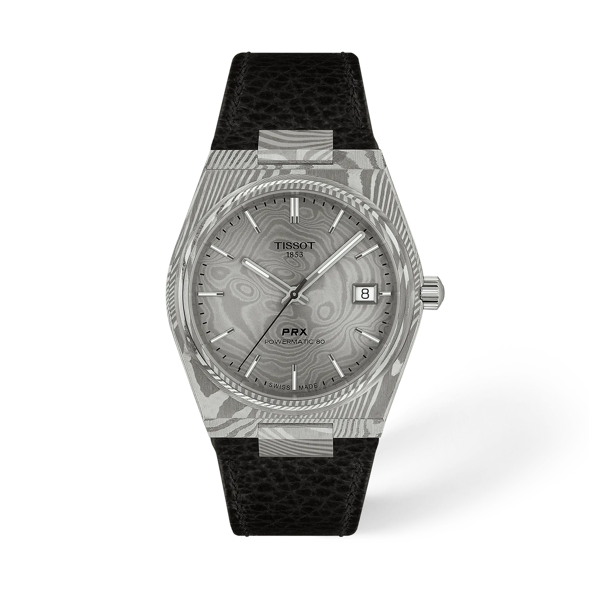 Tissot PRX Damascus Steel 38mm T137.807.96.081.00 — product view